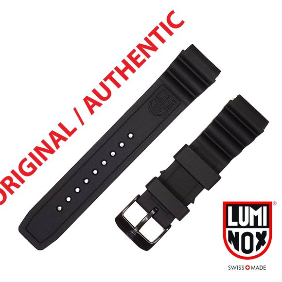 Original Luminox Watch Band 22mm 3000 3100 3200 3400 3600 8400 8800 BLACK BUCKLE - Picture 1 of 1